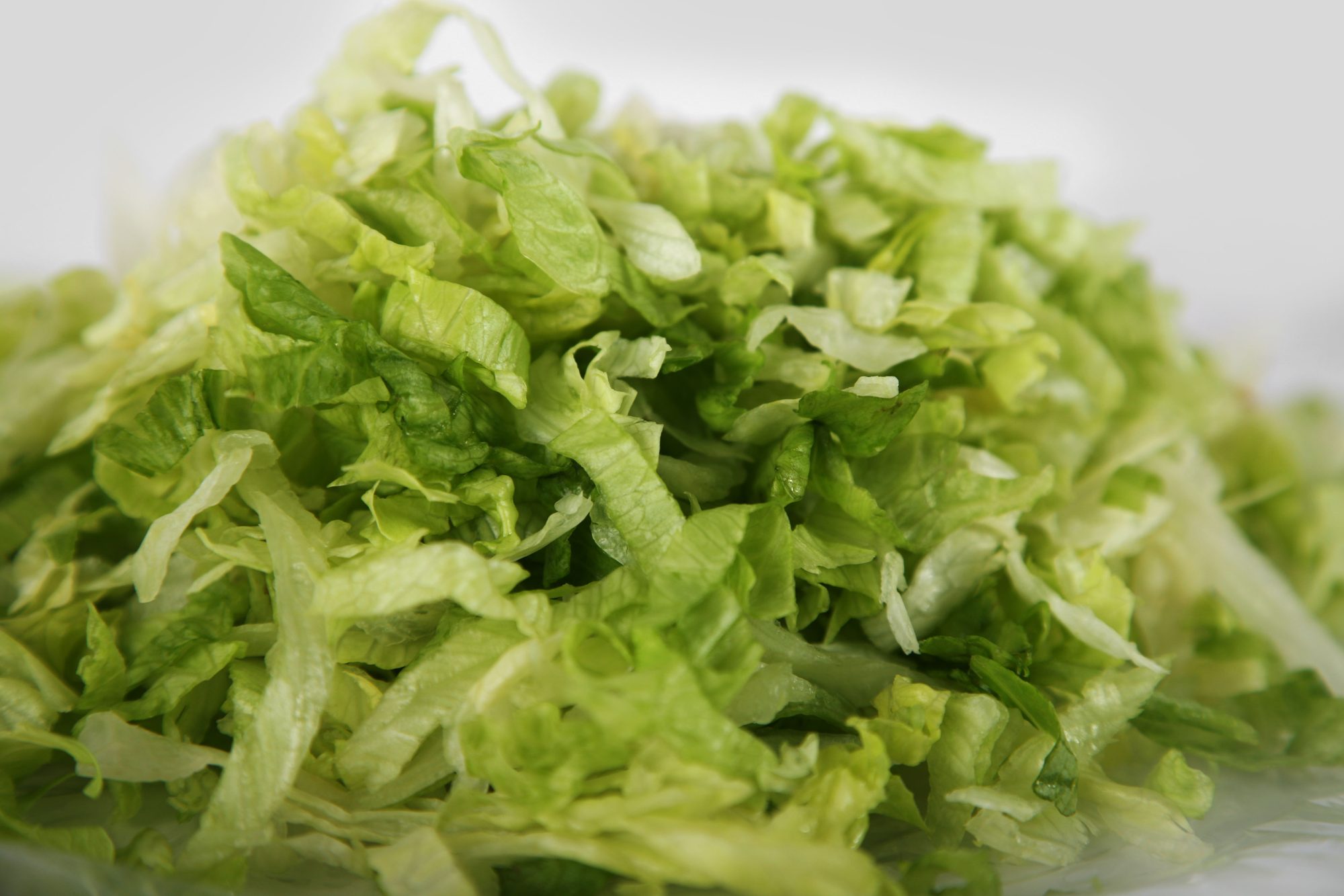 Eisbergsalat in feinen Streifen