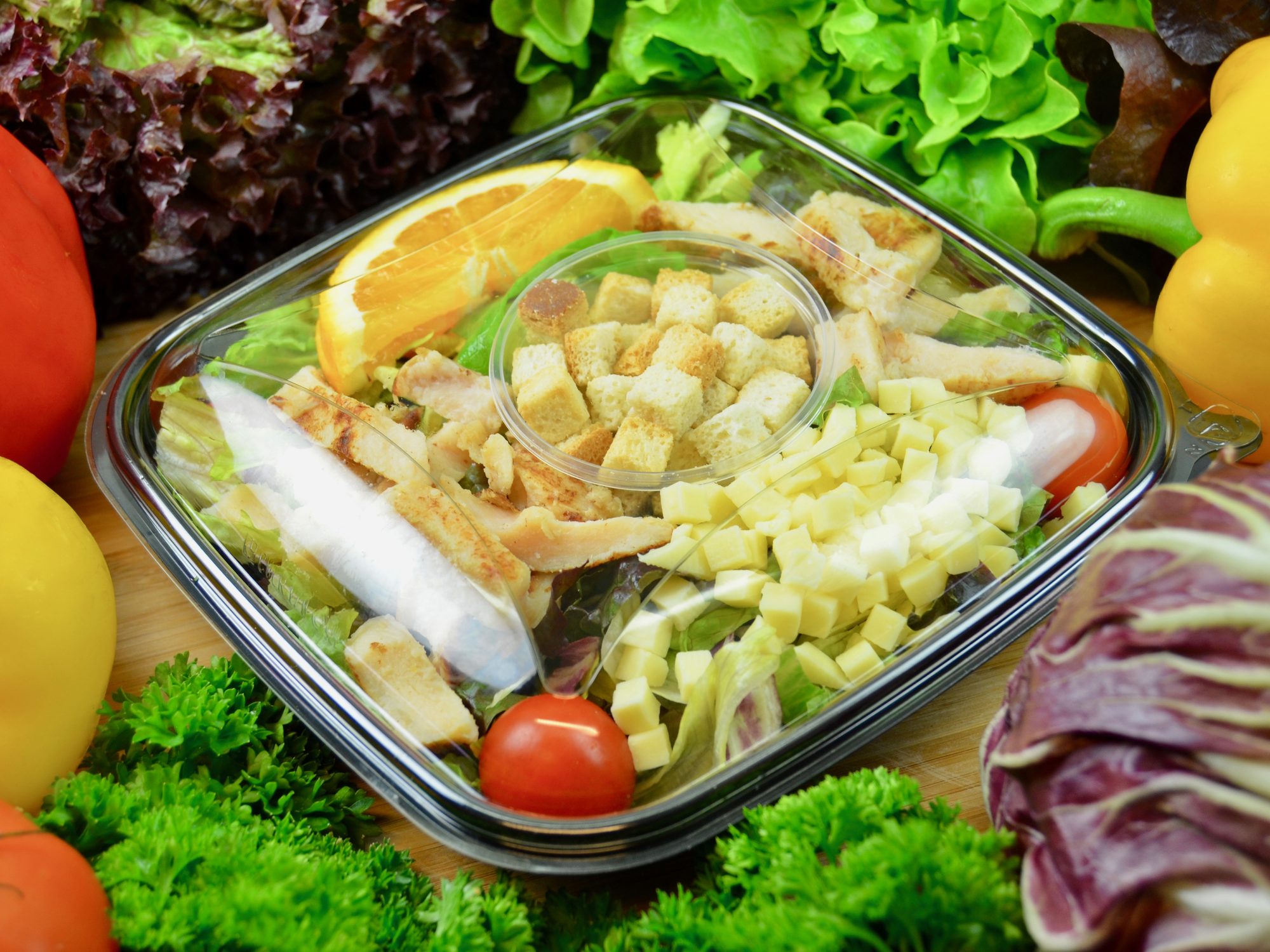 Salat-Cups mit Deckel